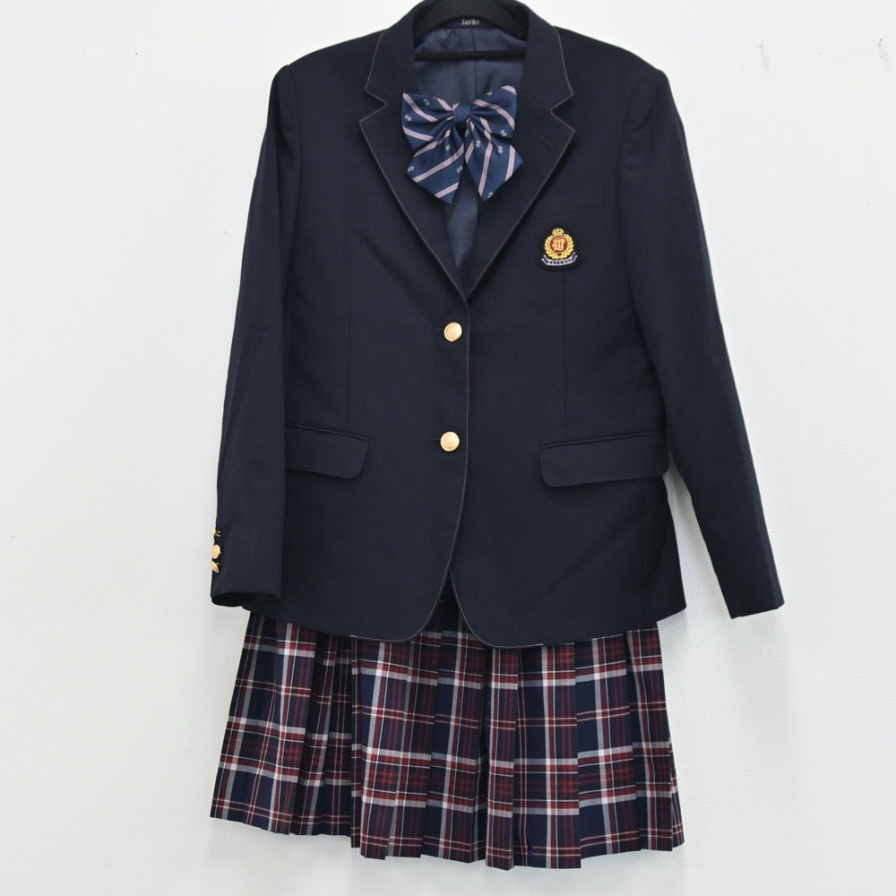 【中古】福岡県 福岡大学附属若葉高校 女子制服 3点（ブレザー・スカート）sf001607