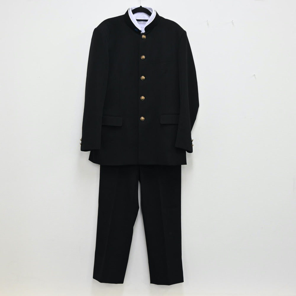 【中古】福岡県 若松高校 男子制服 3点（学ラン・ズボン・シャツ）sf001620