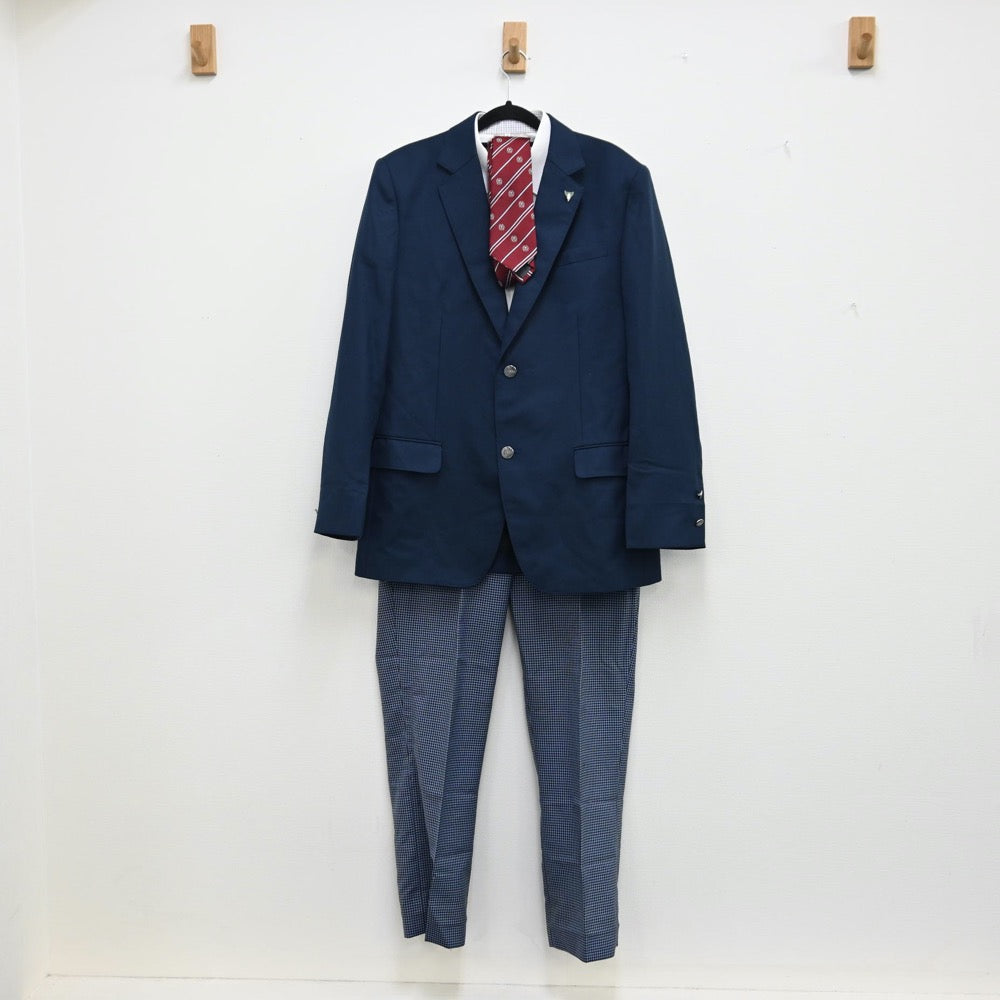 【中古】愛知県 東邦高校 男子制服 4点（ブレザー・ズボン・シャツ）sf001634