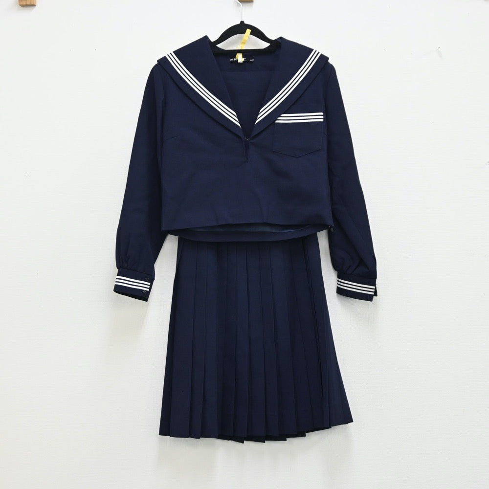 【中古】滋賀県 甲南中学校 女子制服 2点（セーラー服・スカート）sf001648