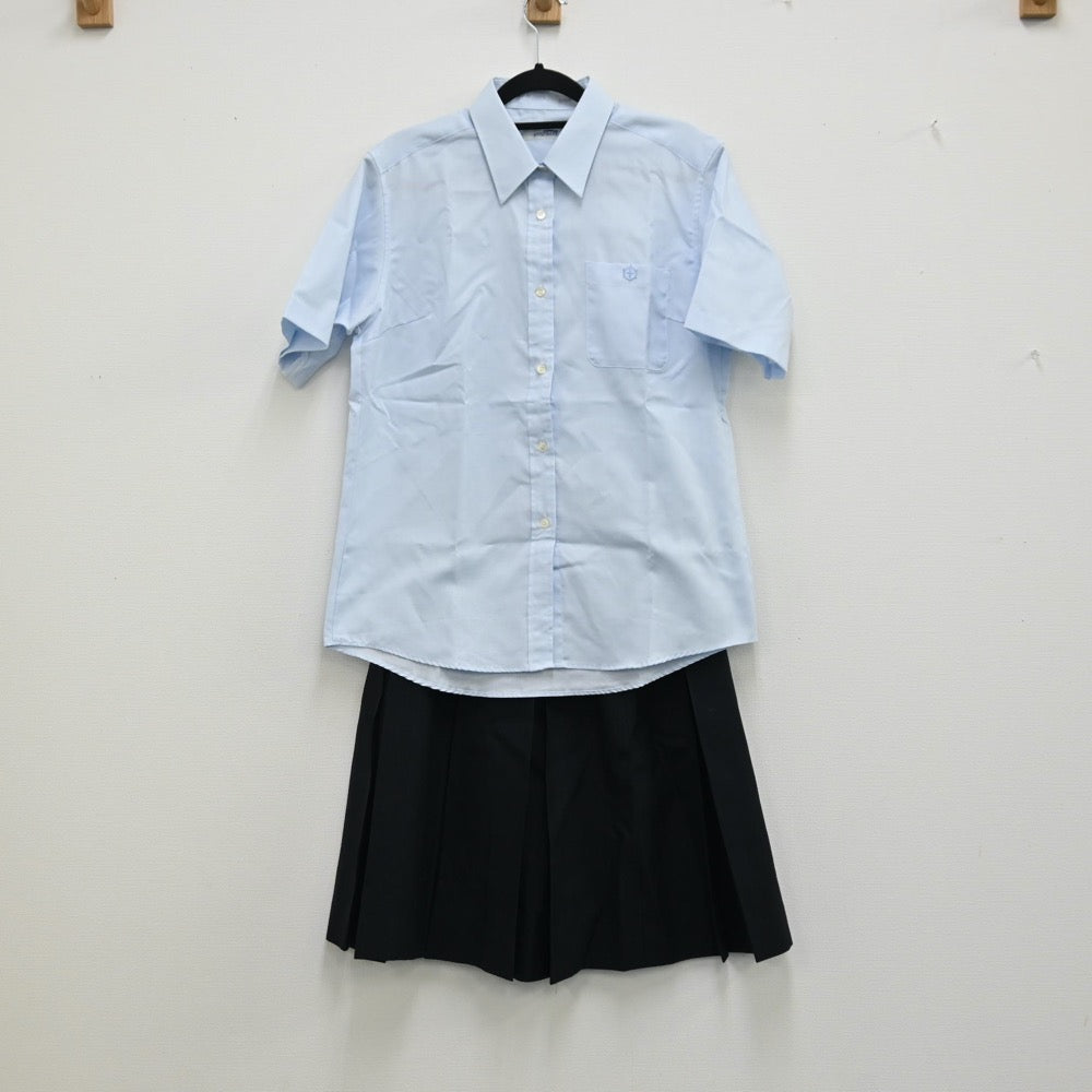 【中古】滋賀県 光泉カトリック高等学校 女子制服 2点（シャツ・スカート）sf001649