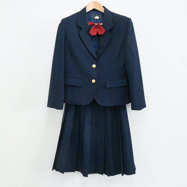 【中古】岩手県 矢巾町立矢巾北中学校 女子制服 4点（ブレザー・ベスト・スカート）sf001664