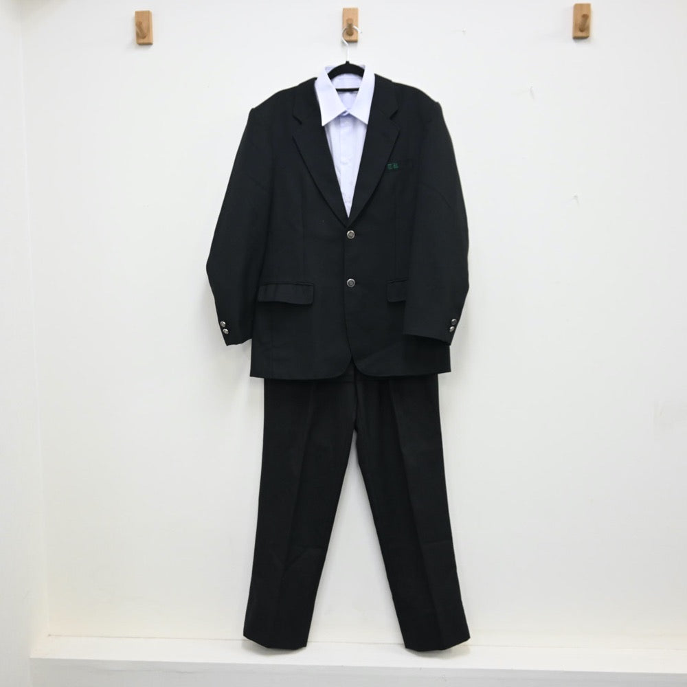 【中古】富山県 高岡工芸高等学校 男子制服 3点（ブレザー・ズボン・シャツ）sf001669
