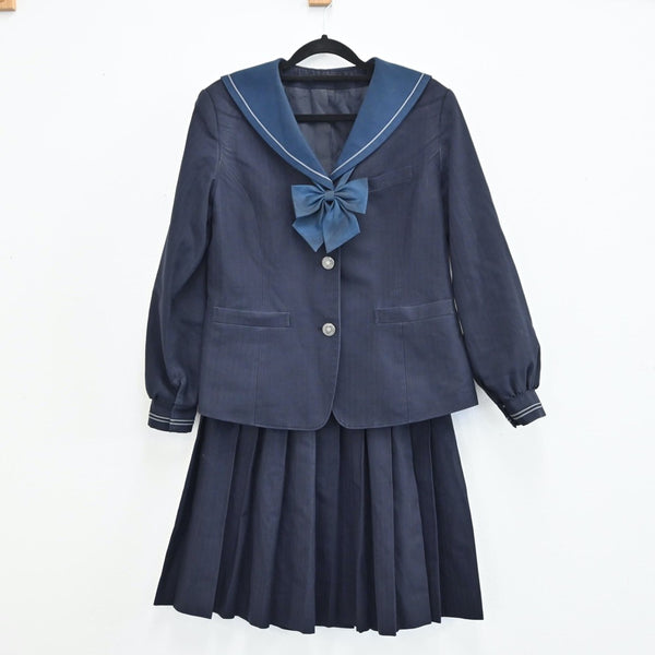 【中古】東京都 晴海総合高校 女子制服 3点（セーラー服・スカート）sf001695