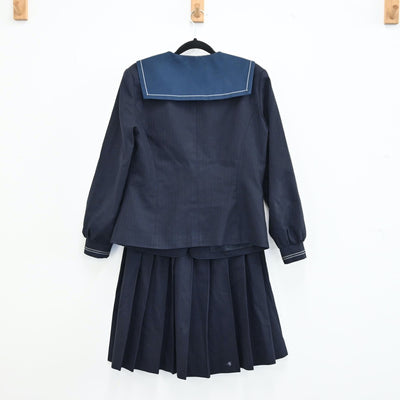 【中古】東京都 晴海総合高校 女子制服 3点（セーラー服・スカート）sf001695