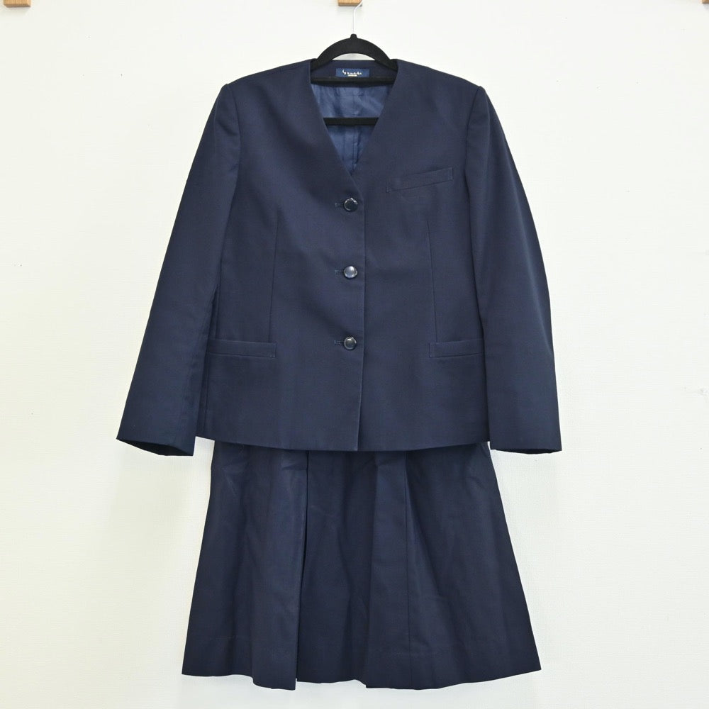 【中古】静岡県 静岡市立観山中学校 女子制服 3点（ブレザー・ニットベスト・スカート）sf001704