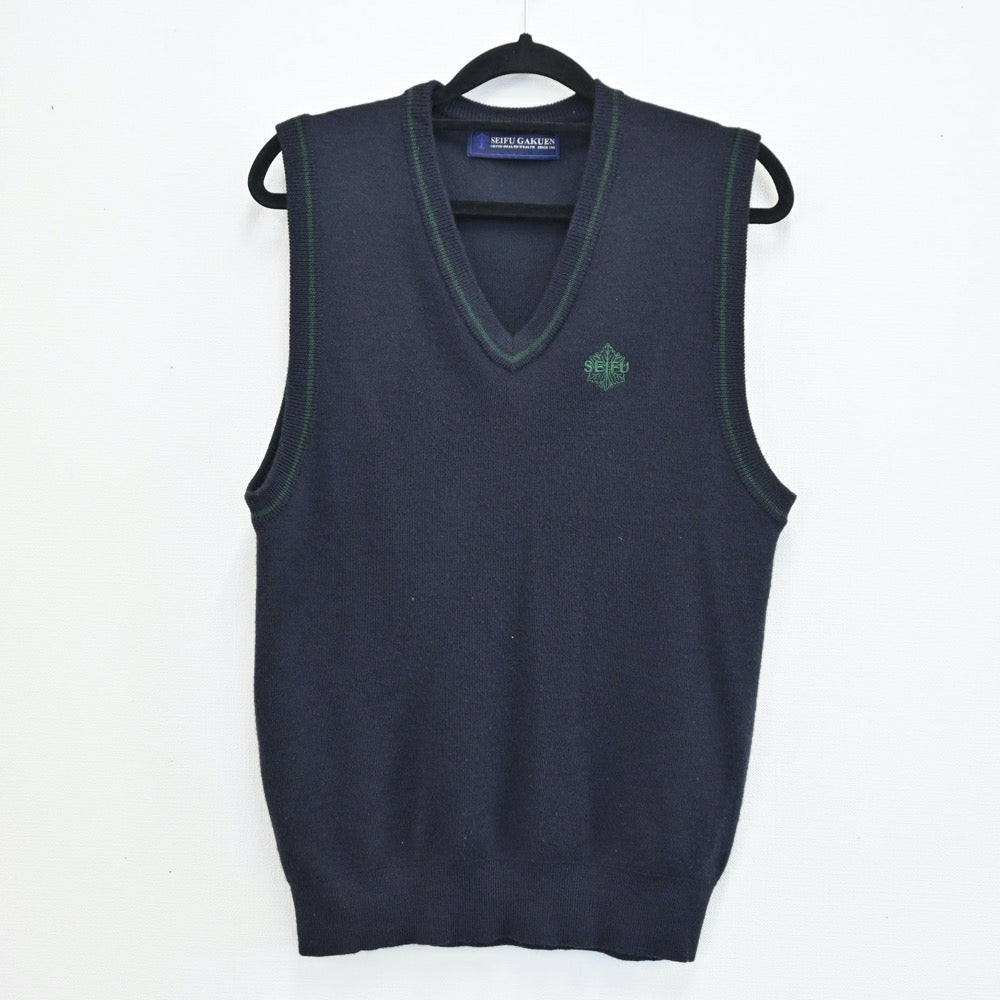 【中古】大阪府 清風高校 男子制服 3点（ブレザー・ニットベスト）sf001765