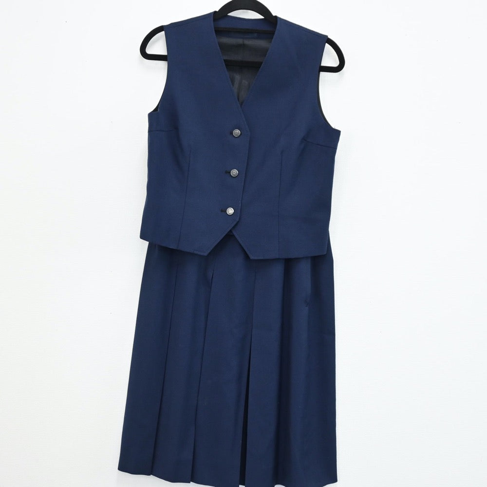【中古】神奈川県 大和市立光丘中学校 女子制服 2点（ベスト・スカート）sf001772