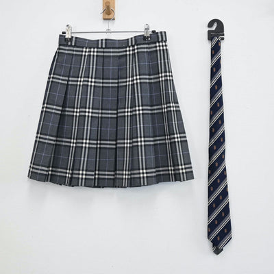【中古】神奈川県 藤沢総合高校 女子制服 4点（ブレザー・スカート）sf001775