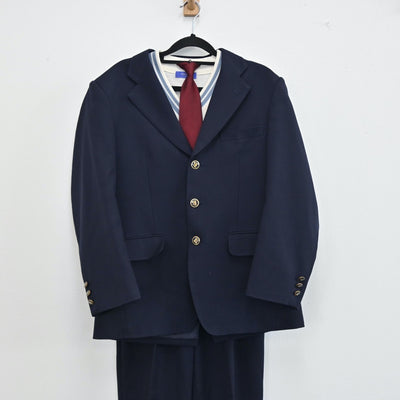【中古】兵庫県 兵庫県立加古川南高校 男子制服 5点（ブレザー・ズボン・ニット）sf001791