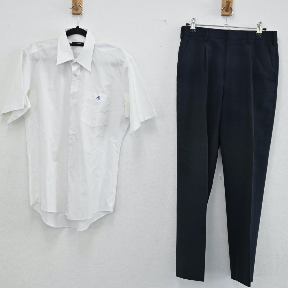 【中古】兵庫県 兵庫県立加古川南高校 男子制服 3点（シャツ・ニットベスト・ズボン）sf001792