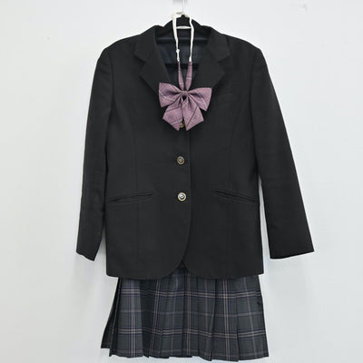 【中古】東京都 都立大崎高校 女子制服 3点（ブレザー・スカート）sf001794