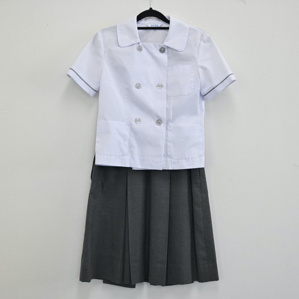 【中古】静岡県 静岡県沼津市立第五中学校 女子制服 3点（シャツ・スカート）sf001802