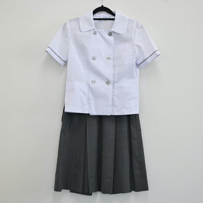 【中古】静岡県 静岡県沼津市立第五中学校 女子制服 3点（シャツ・スカート）sf001802