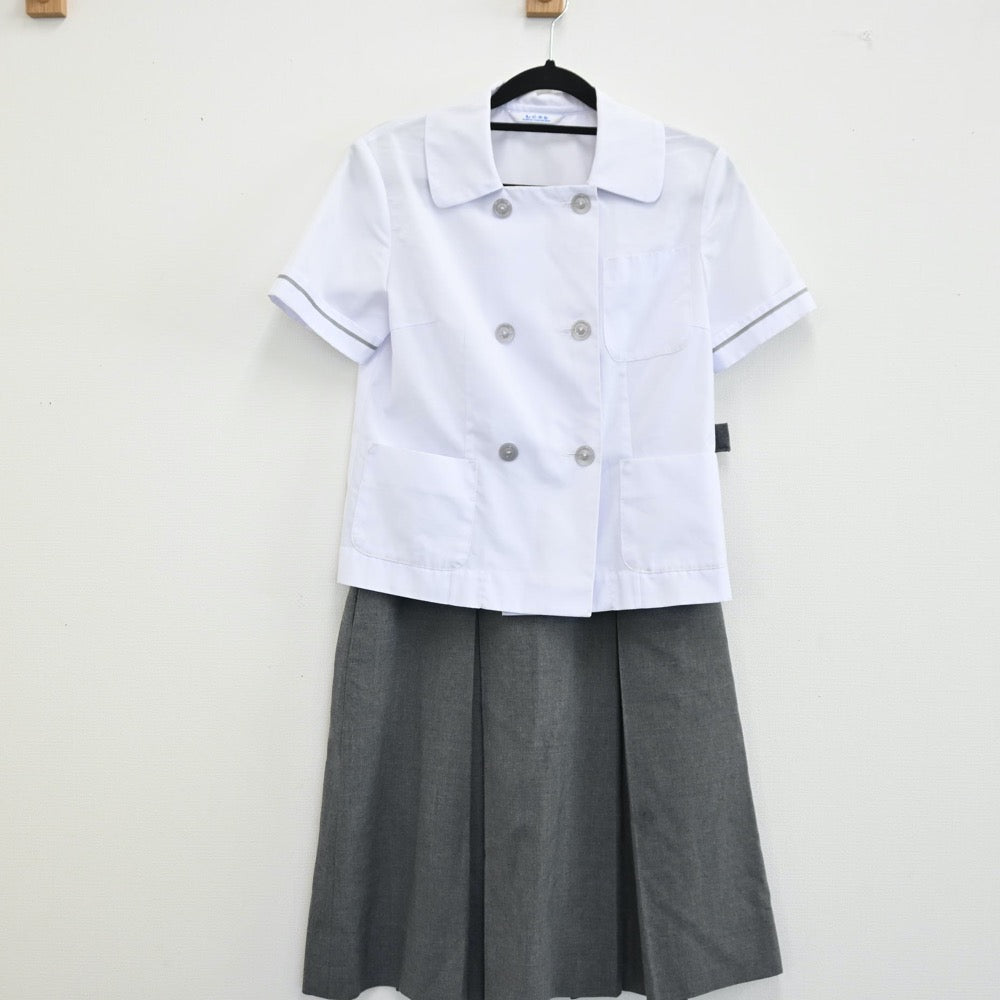 【中古】静岡県 静岡県沼津市立第五中学校 女子制服 3点（シャツ・スカート・スカート）sf001805