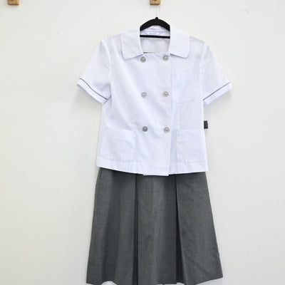 【中古】静岡県 静岡県沼津市立第五中学校 女子制服 3点（シャツ・スカート・スカート）sf001805