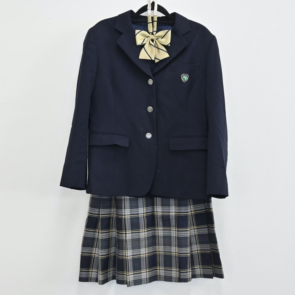 【中古】長野県 諏訪実業高校 女子制服 3点（ブレザー・スカート）sf001815