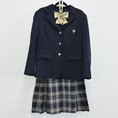【中古】長野県 諏訪実業高校 女子制服 3点（ブレザー・スカート）sf001815