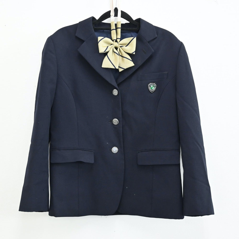 【中古】長野県 諏訪実業高校 女子制服 3点（ブレザー・スカート）sf001815