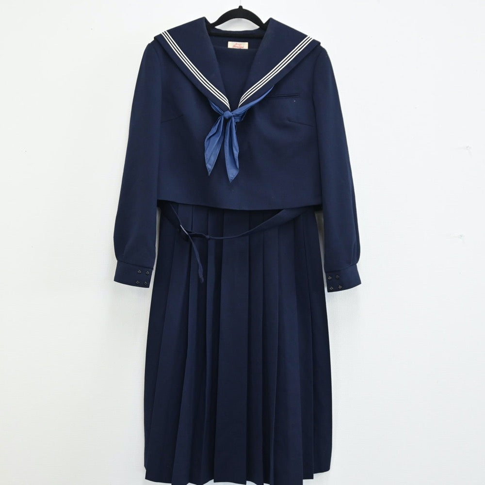 【中古】福岡県 福岡市立多々良中学校 女子制服 3点（セーラー服・ジャンパースカート・ジャンパースカート）sf001816