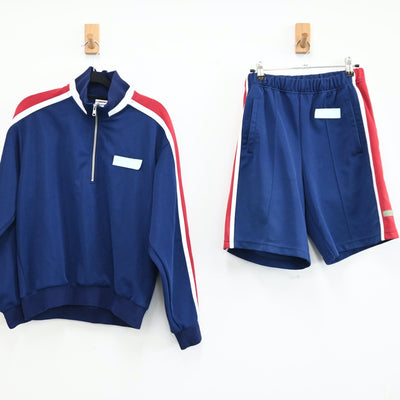 【中古】大阪府 大阪教育大学付属天王寺校舎高校 男子制服 2点（ジャージ 上・ジャージ 下）sf001829