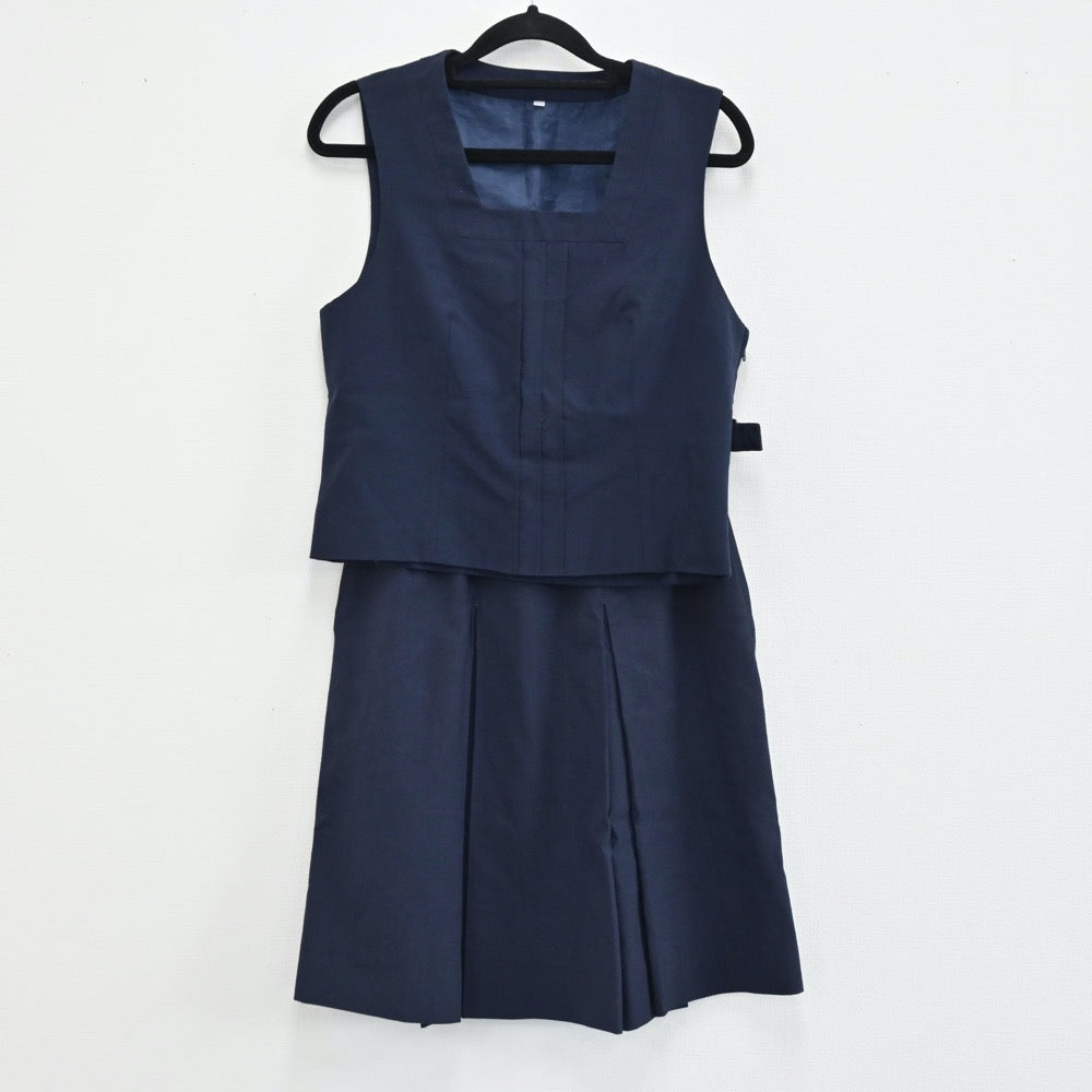 【中古】滋賀県 滋賀県立石山高校 女子制服 3点（ベスト・ニット・スカート）sf001831