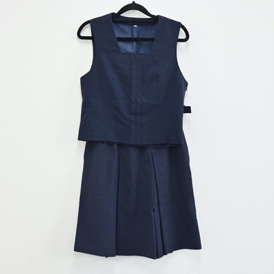 【中古】滋賀県 滋賀県立石山高校 女子制服 3点（ベスト・ニット・スカート）sf001831