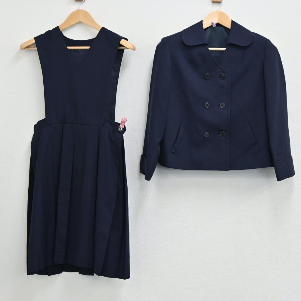 【中古】東京都 桐朋女子高校 女子制服 2点（ブレザー・ジャンパースカート）sf001839