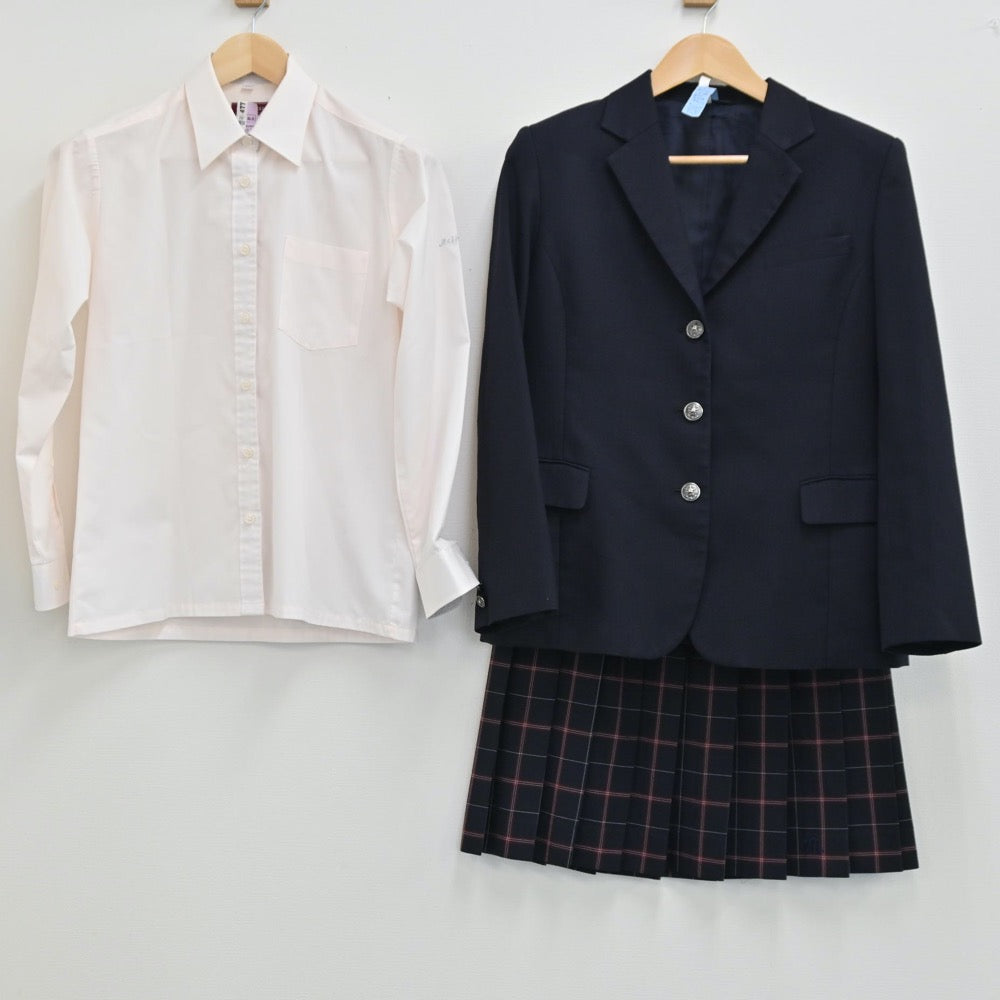 【中古】新潟県 新潟明訓高校 女子制服 3点（ブレザー・シャツ・スカート）sf001841