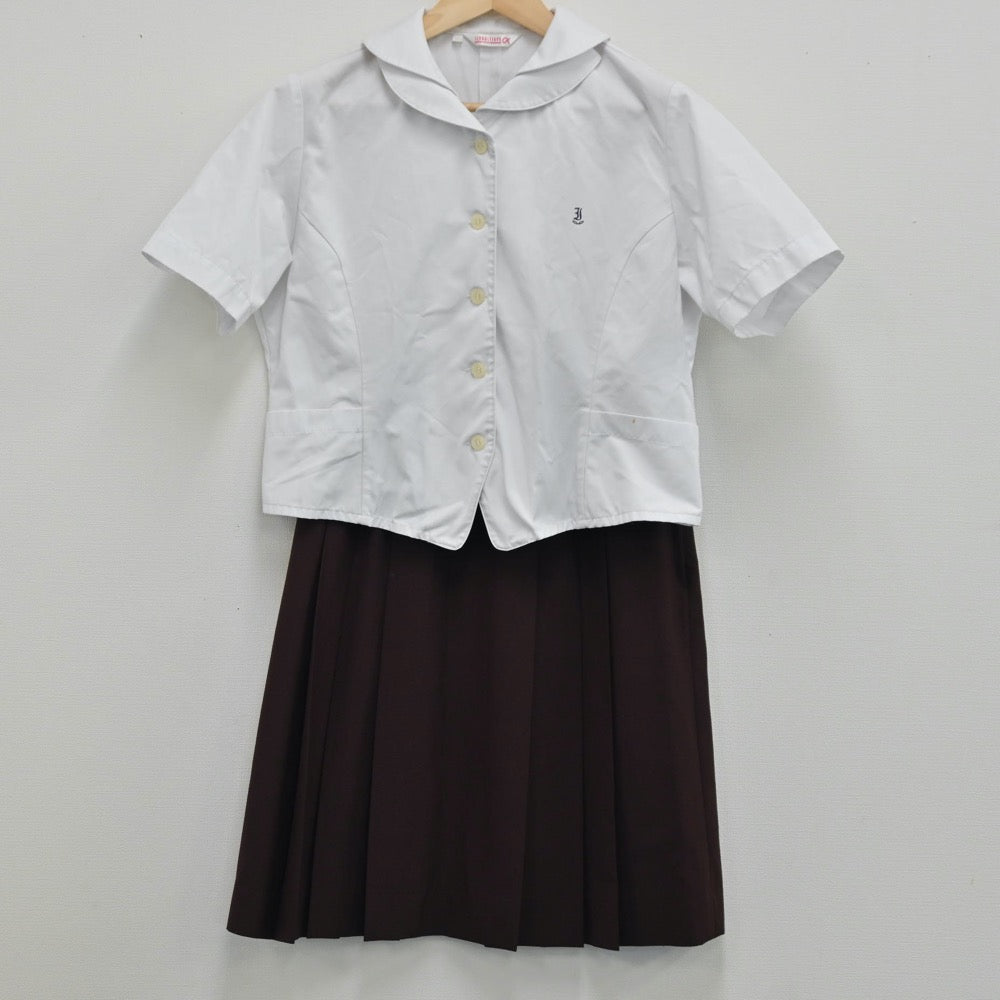 【中古】兵庫 市川高等学校 女子制服 2点（シャツ・スカート）sf001847
