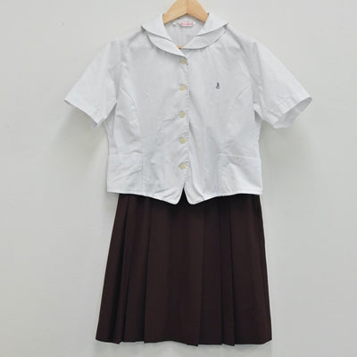 【中古】兵庫 市川高等学校 女子制服 2点（シャツ・スカート）sf001847