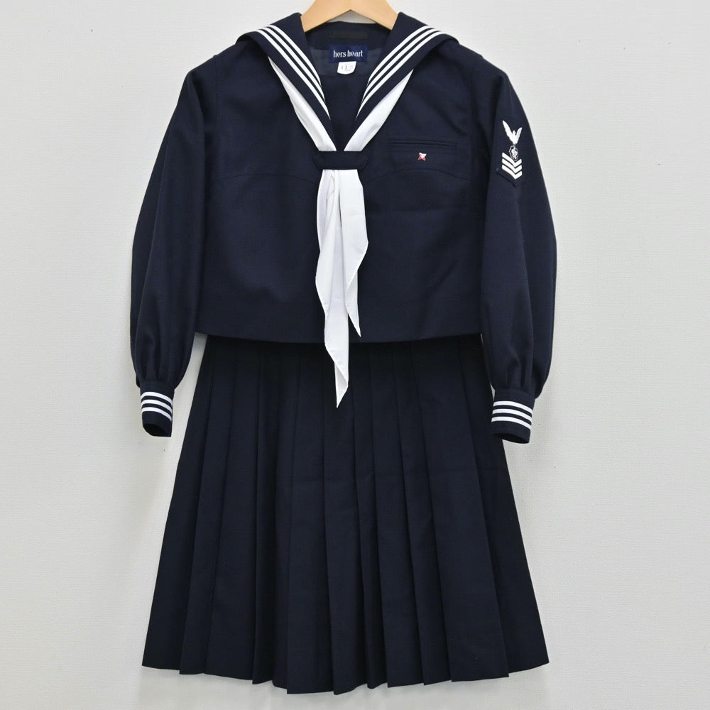 【中古】東京都 共立女子中学校 女子制服 6点（セーラー服・ニット・シャツ・スカート）sf001849