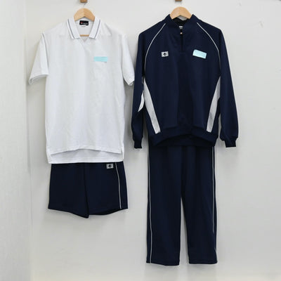 【中古】大分県 大分県立大分東高等学校 男子制服 4点（ジャージ 上・体操服 上・ジャージ 下・体操服 下）sf001860