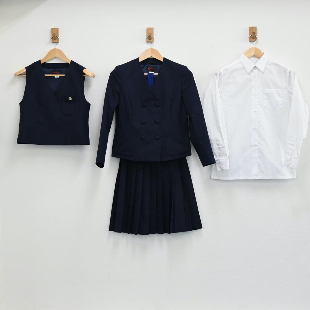 【中古】青森県 青森県立弘前南高等学校 女子制服 5点（ブレザー・ベスト・シャツ・スカート）sf001865