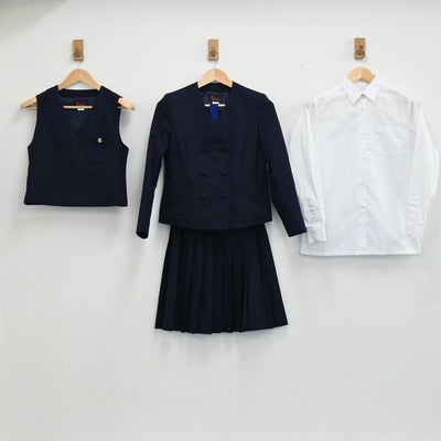 【中古】青森県 青森県立弘前南高等学校 女子制服 5点（ブレザー・ベスト・シャツ・スカート）sf001865