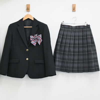 【中古】東京都 都立高島高等学校 女子制服 3点（ブレザー・スカート）sf001869