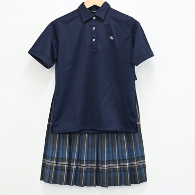 【中古】東京都 都立高島高等学校 女子制服 2点（シャツ・スカート）sf001870