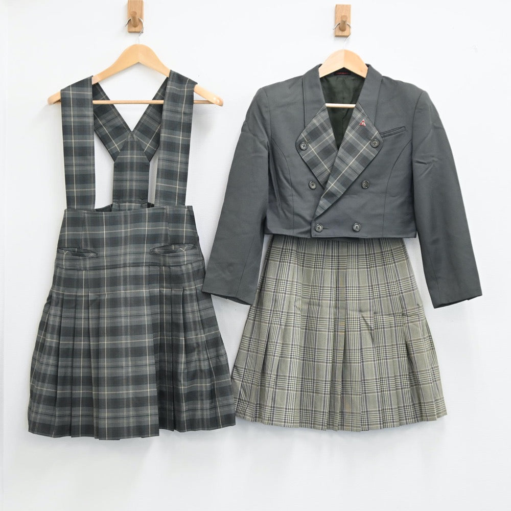 【中古】東京都 麻布大学附属高等学校 女子制服 4点（ブレザー・ジャンパースカート・スカート）sf001872