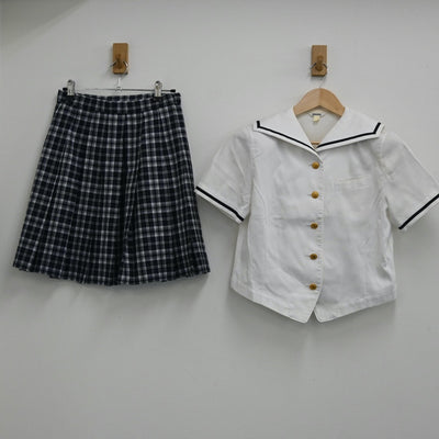 【中古】愛知 愛知女子高等学校 女子制服 2点（セーラー服・スカート）sf001874