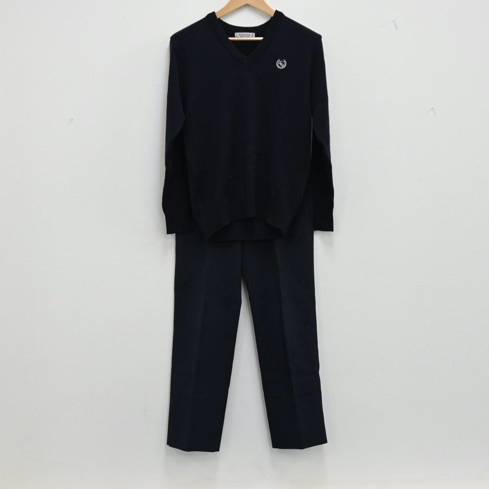 【中古】神奈川 東京農業大学第一高等学校 男子制服 2点（ニット・ズボン）sf001888