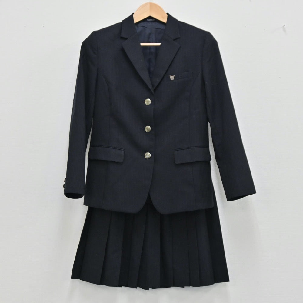 【中古】千葉 千葉県立船橋啓明高等学校 女子制服 5点（ブレザー・ニット・ニットベスト・スカート）sf001895