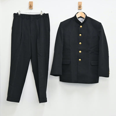 【中古】神奈川県 潮田中学校 男子制服 2点（学ラン・ズボン）sf001896