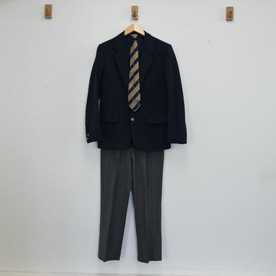 【中古】北海道 札幌市立平岡中学校 男子制服 3点（ブレザー・ズボン）sf001909