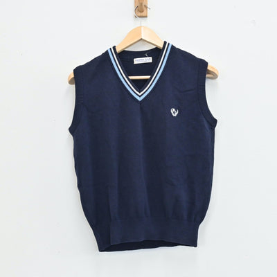 【中古】静岡県 沼津城北高等学校 女子制服 3点（シャツ・ニットベスト・スカート）sf001925