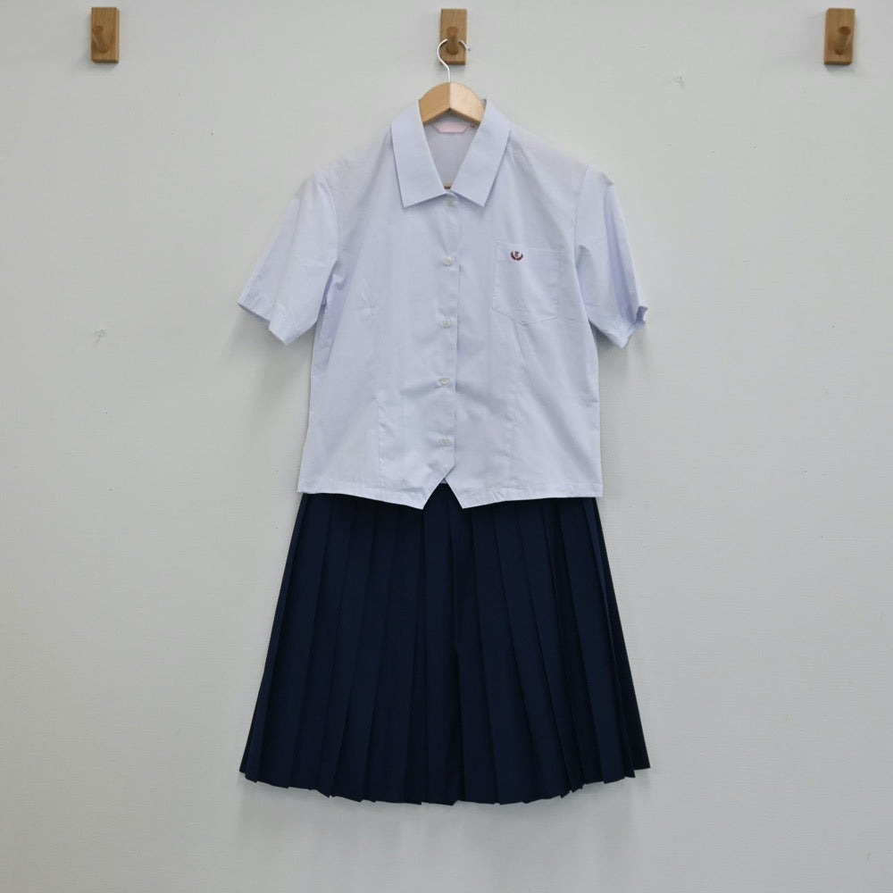 【中古】愛知県 富田高校 女子制服 2点（シャツ・スカート）sf001937