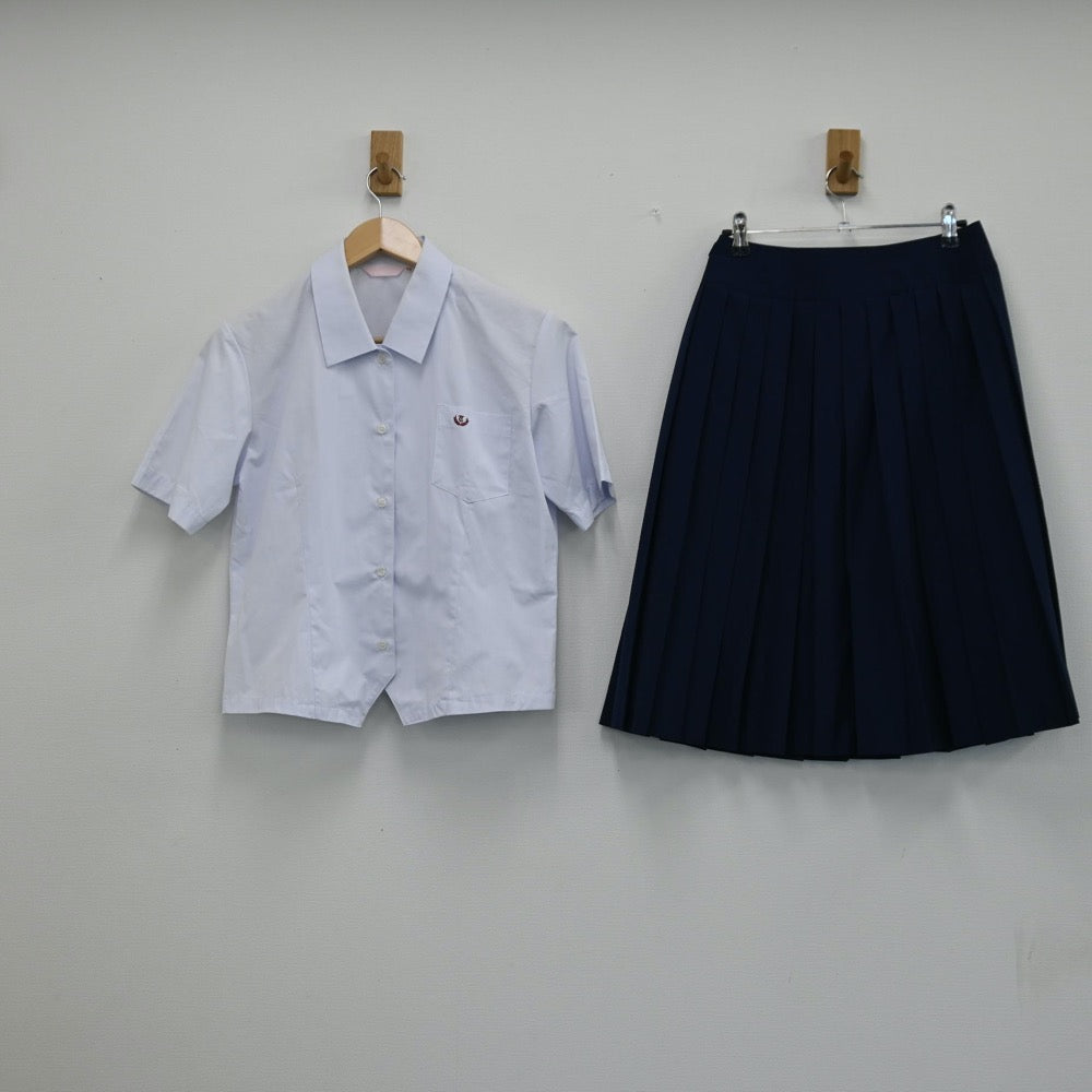 【中古】愛知県 富田高校 女子制服 2点（シャツ・スカート）sf001937