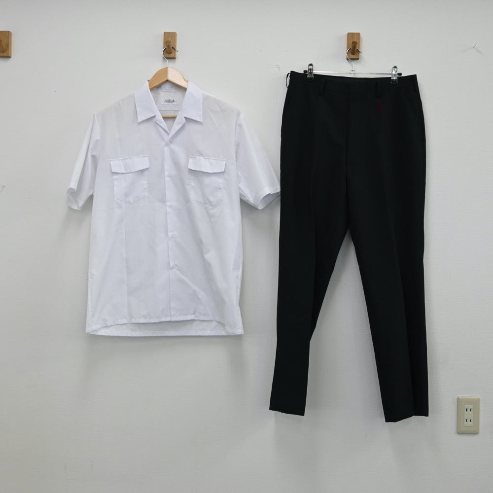 【中古】愛知県 春日井市立柏原中学校 男子制服 3点（シャツ・ズボン）sf001973