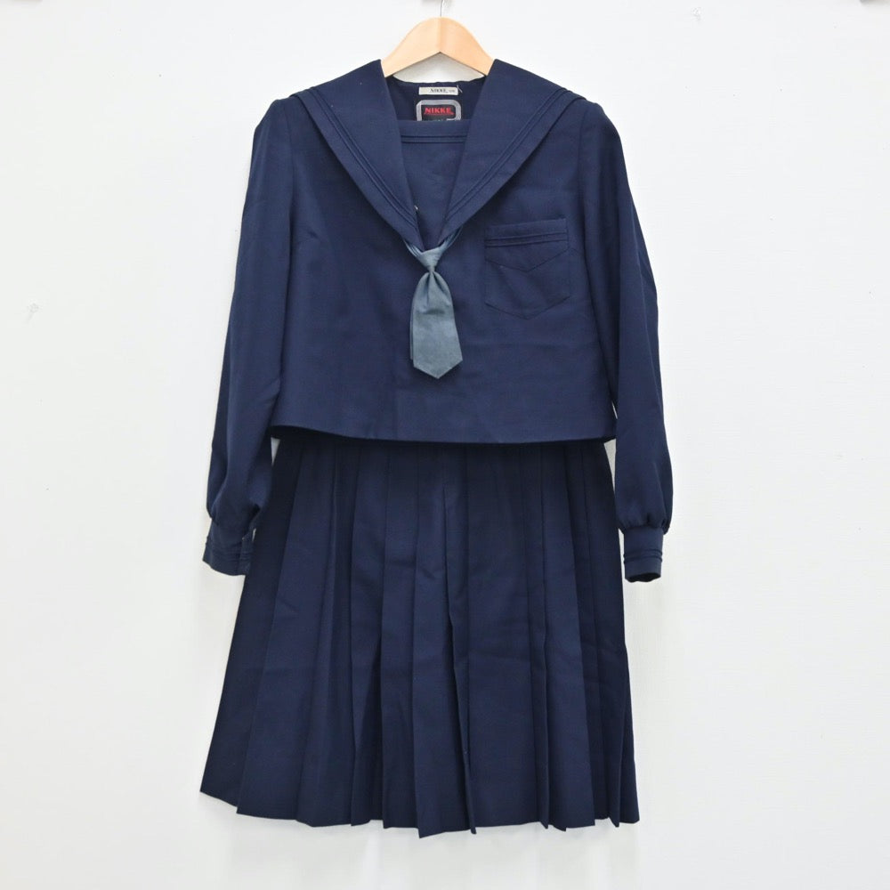 【中古】大阪 大阪市立西中学校 女子制服 2点（セーラー服・スカート）sf001984