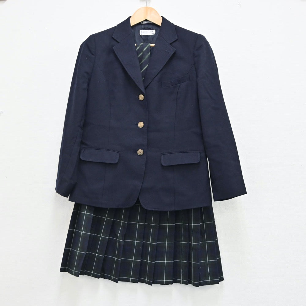 【中古】大阪 清明学院 女子制服 5点（ブレザー・シャツ・ニット・スカート）sf001985