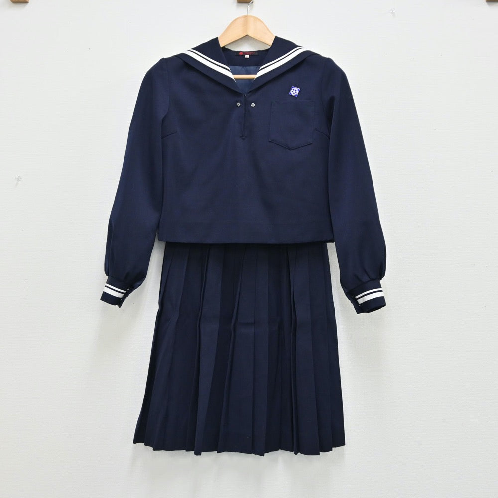 【中古】東京 土佐女子高等学校 女子制服 3点（セーラー服・スカート・スカート）sf001993